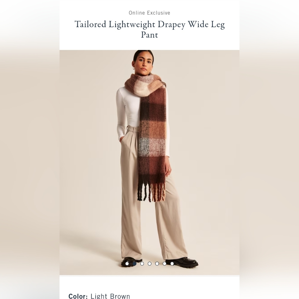 Tailored Lightweight Drapey Wide Leg Pant from Abercrombie and Fitch BRAND NEW